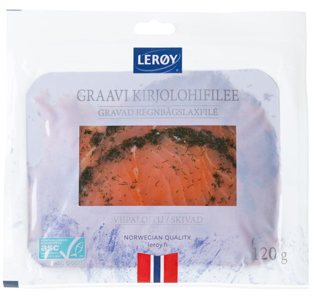 Graavikirjolohifilee 120g ASC
