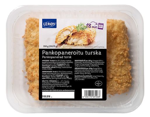 Pankopaneroitu turskafilee 350 g