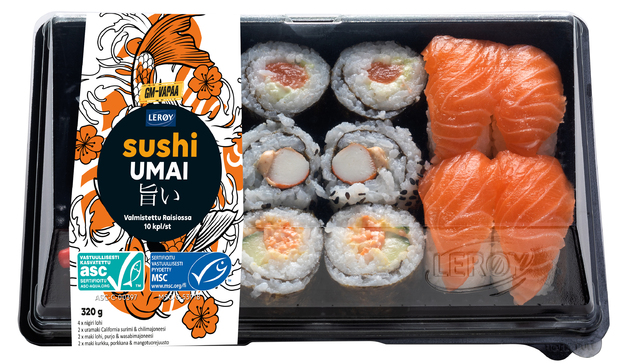 Sushi 10 kpl Umai ASC, MSC