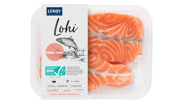 Lohimedaljonki 2x150 g ASC