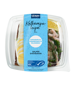 Lerøy katkarapuleipä muovirasiassa