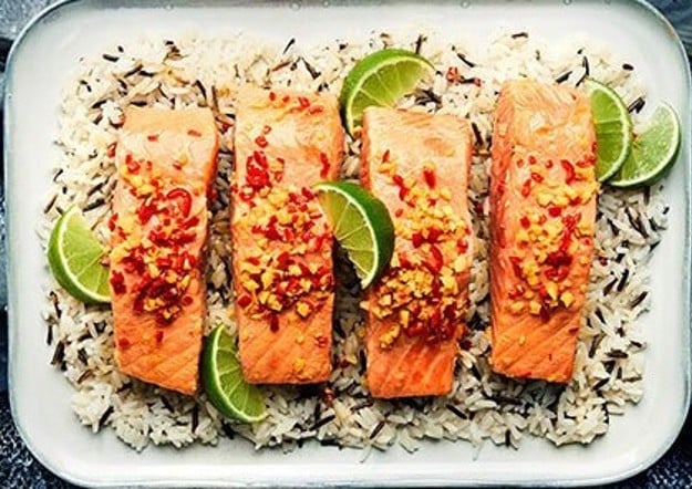 Zencefil ve Kırmızı Biberli Somon Fileto 'Soya Sos' ile