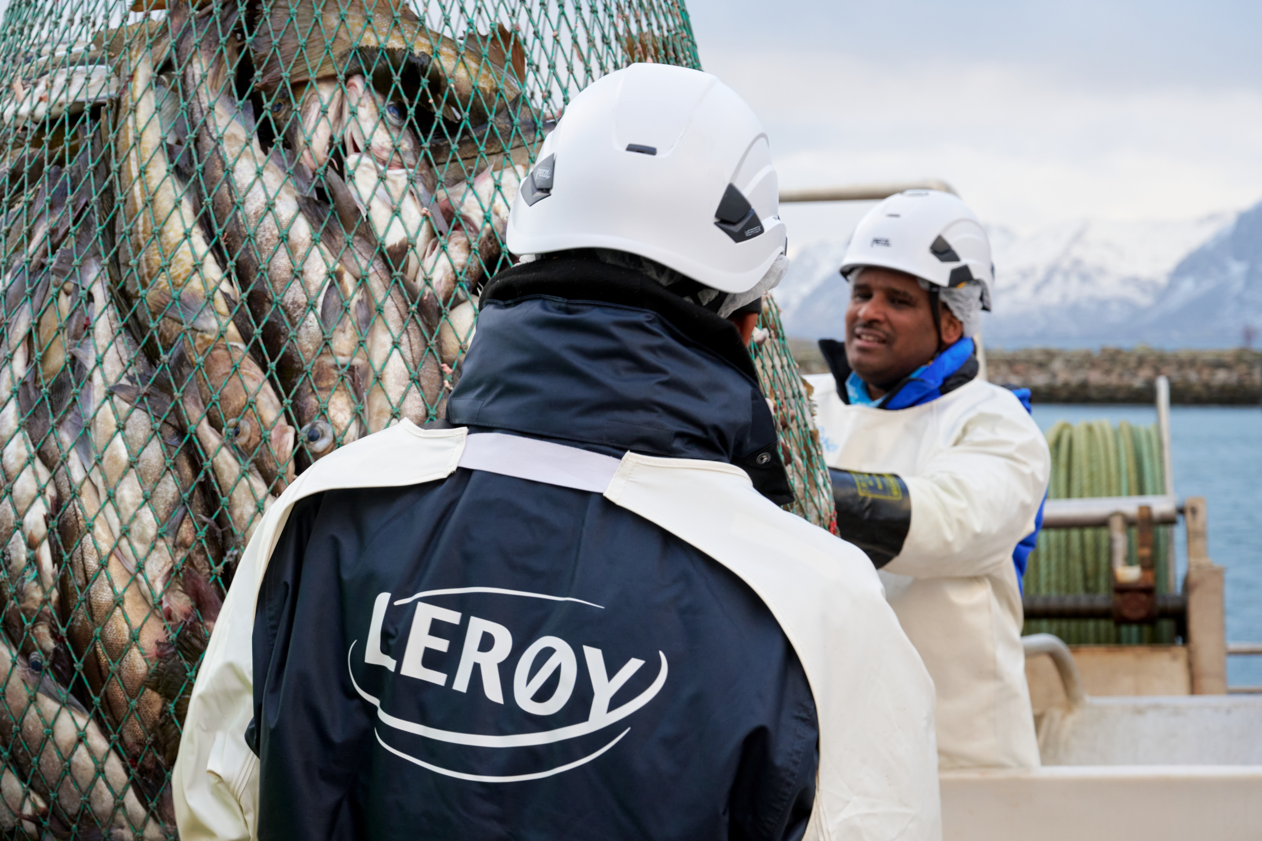 Ansatte som jobber på kaien