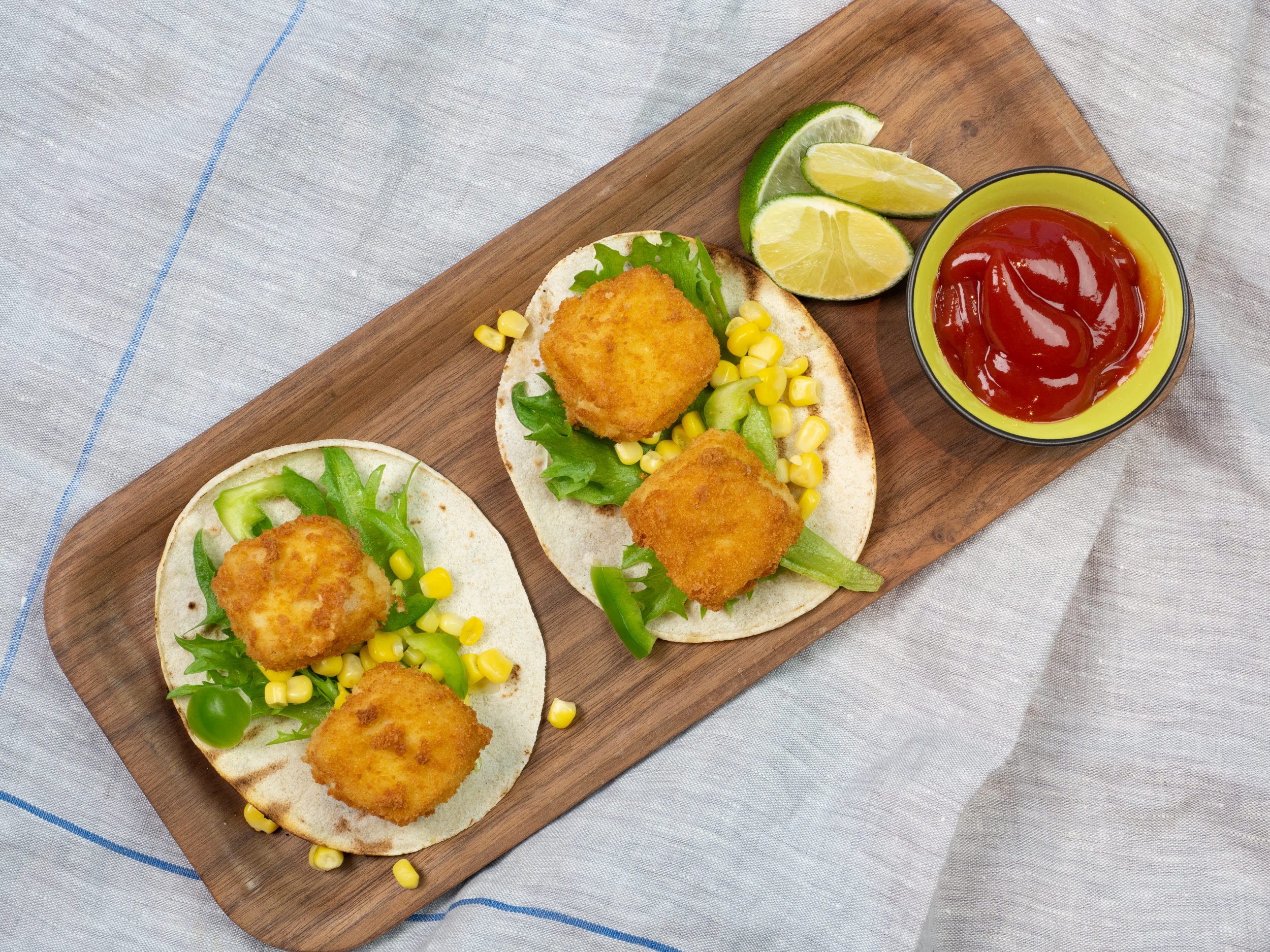 Wraps med Lerøy Sprøpanerte og salat