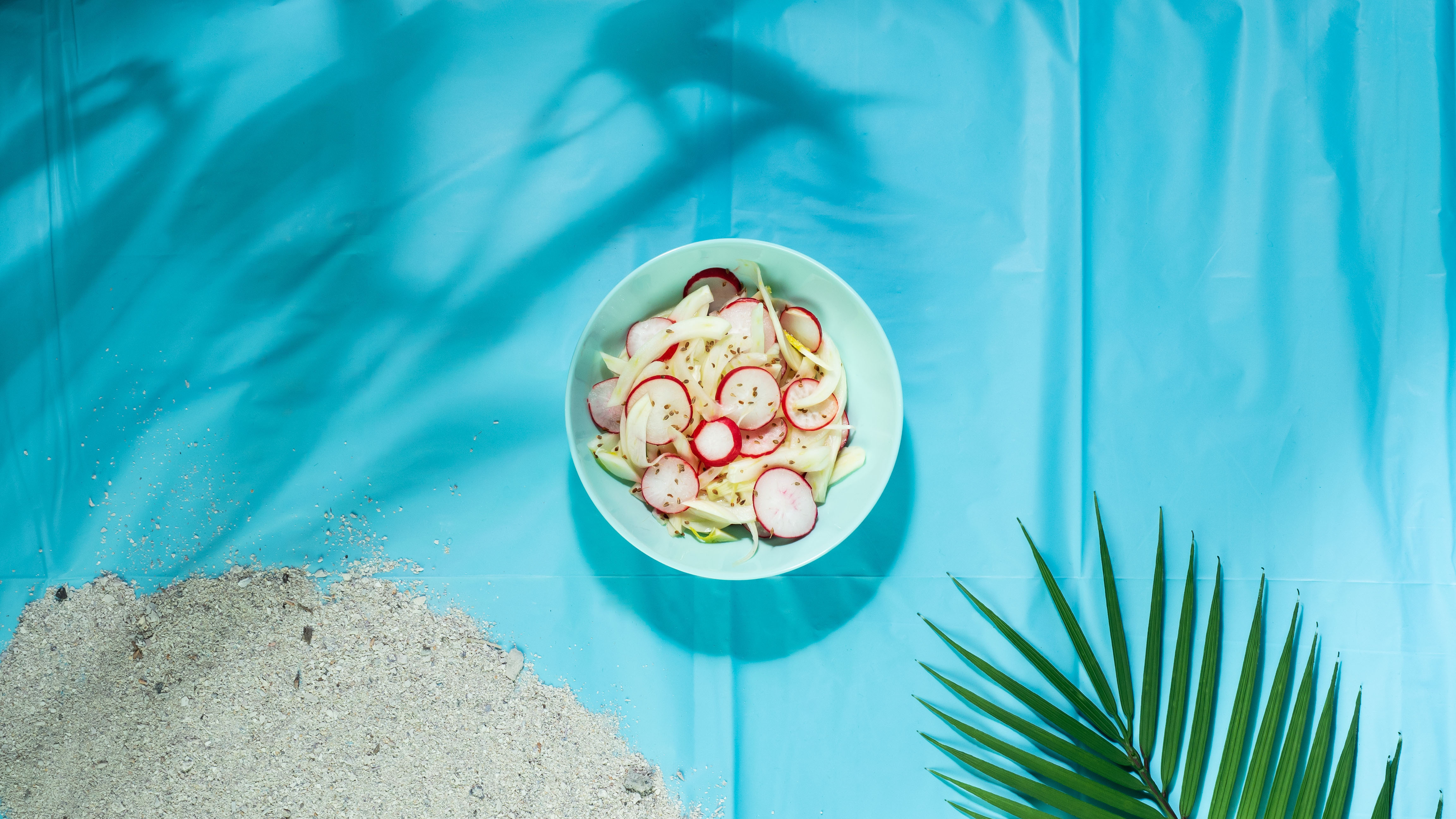 Bolle med fenikkel– og reddiksalat 