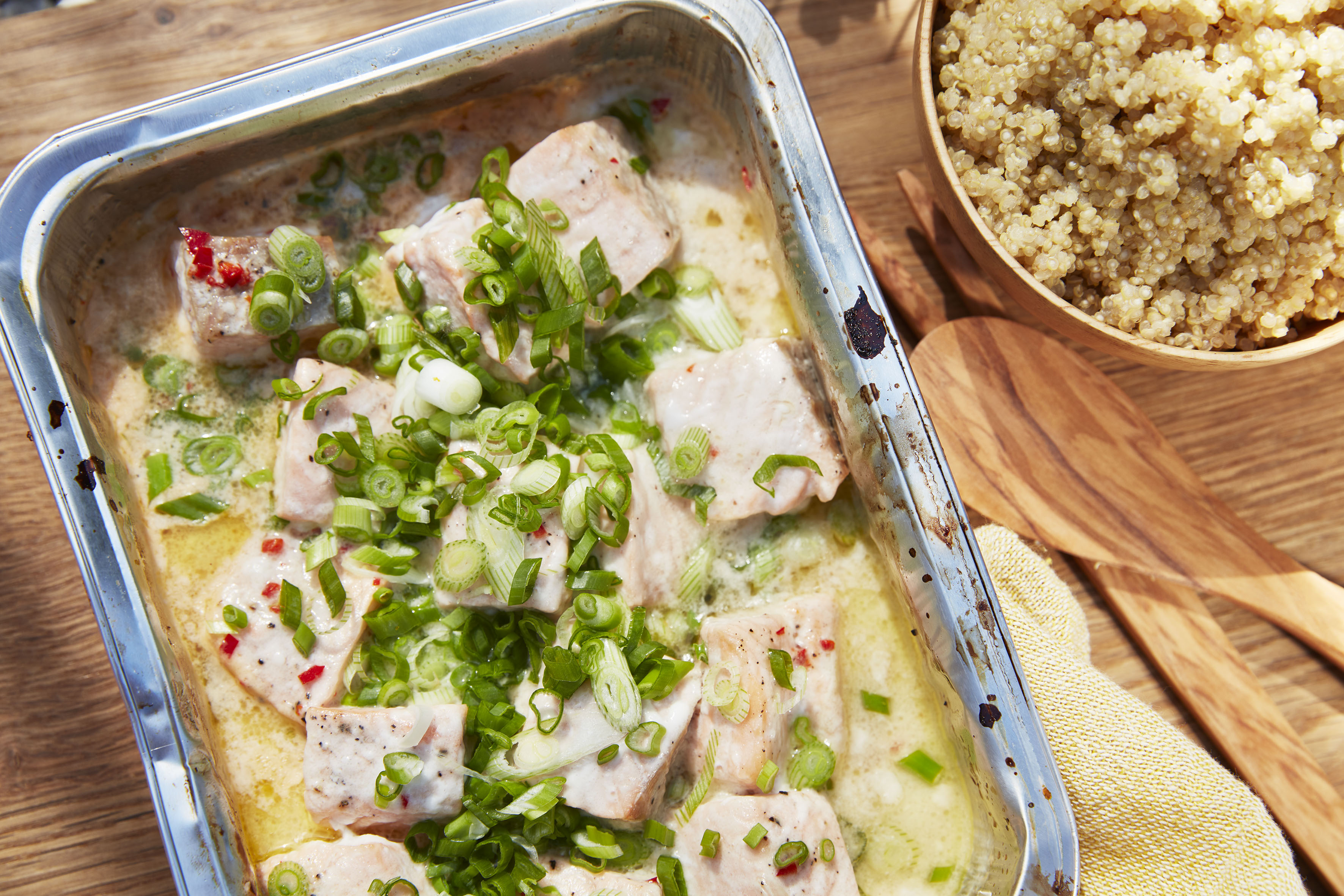 Ørret med kokosmelk, chili og lime