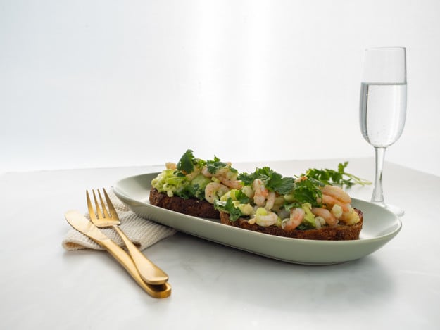 Skive med reker og avokado 