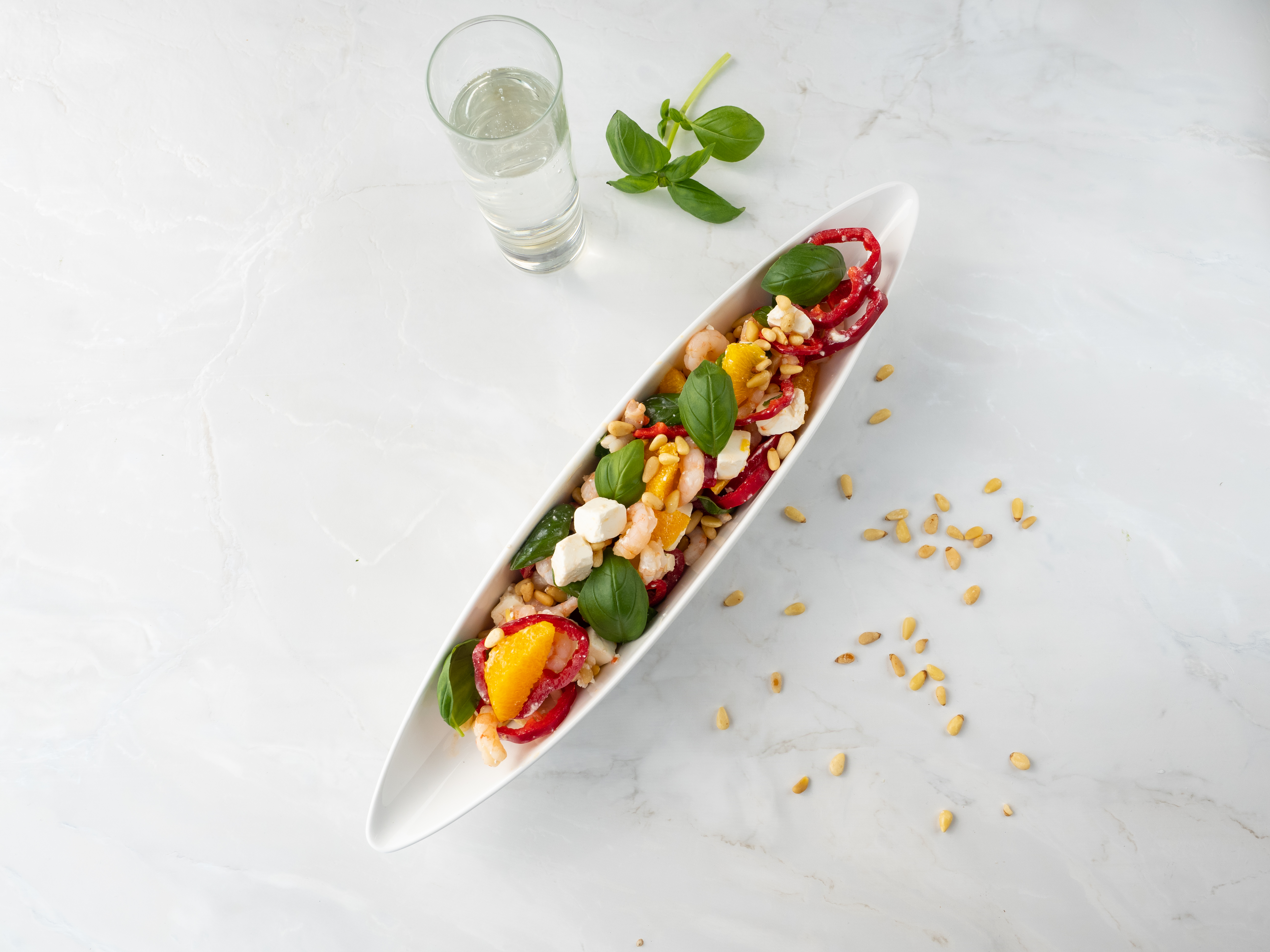 Salat med reker og appelsin